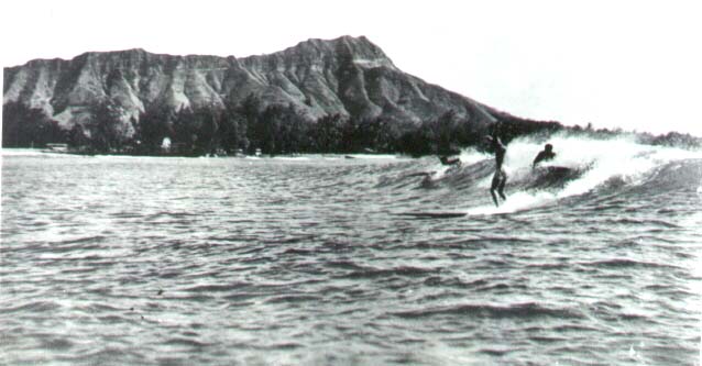 Waikiki,Surfing, 1940